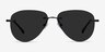 Locket Black MetalSunglass Frames from EyeBuyDirect, Front View