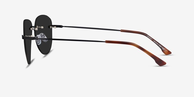 Locket Black MetalSunglass Frames from EyeBuyDirect, Side View