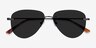Locket Black MetalSunglass Frames from EyeBuyDirect, Closed View