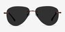 Locket Bronze MetalSunglass Frames from EyeBuyDirect, Front View