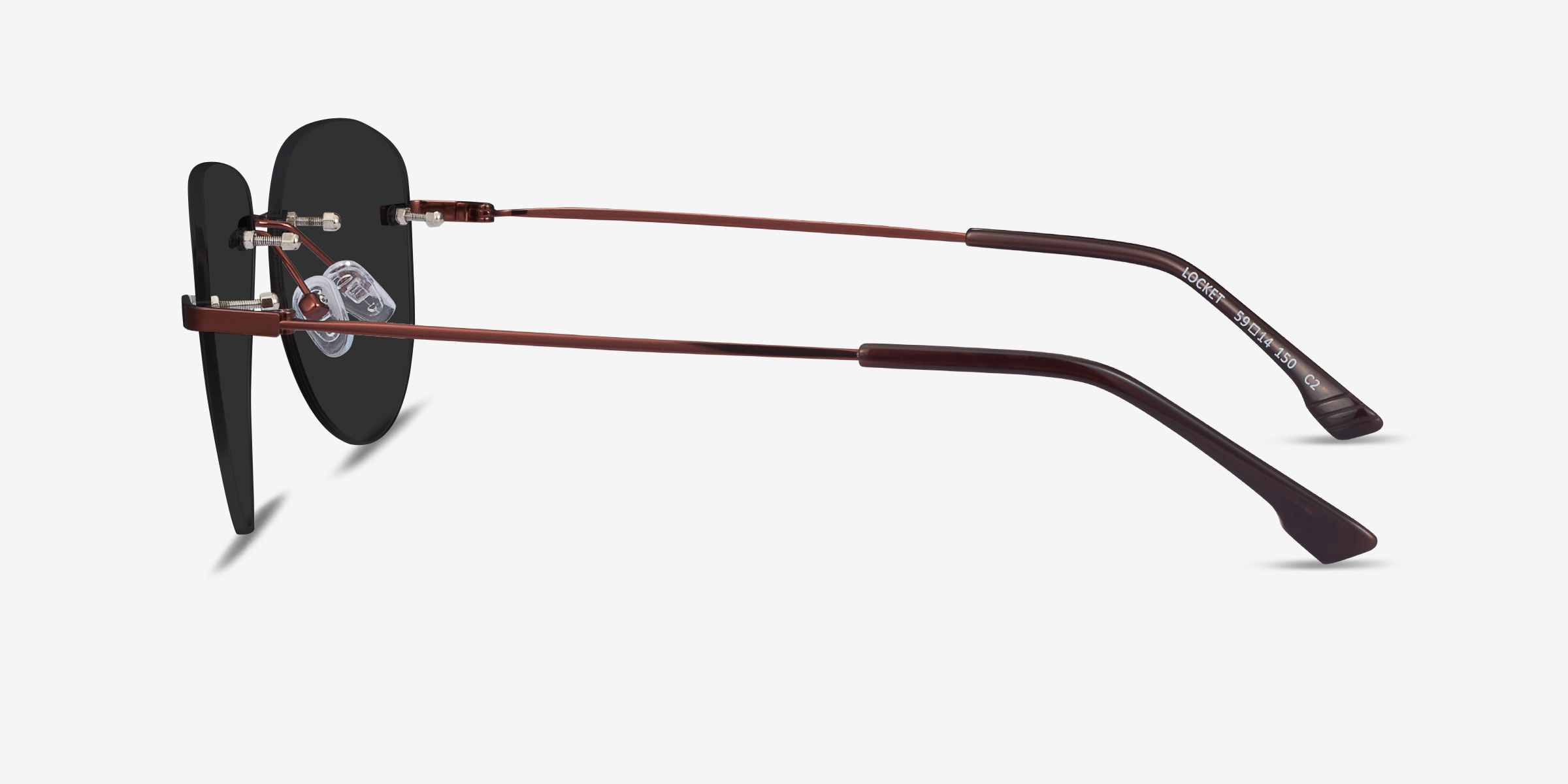 Locket Aviator Bronze Frame Sunglasses For Men Eyebuydirect