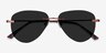 Locket Bronze MetalSunglass Frames from EyeBuyDirect, Closed View