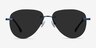 Locket Navy MetalSunglass Frames from EyeBuyDirect, Front View