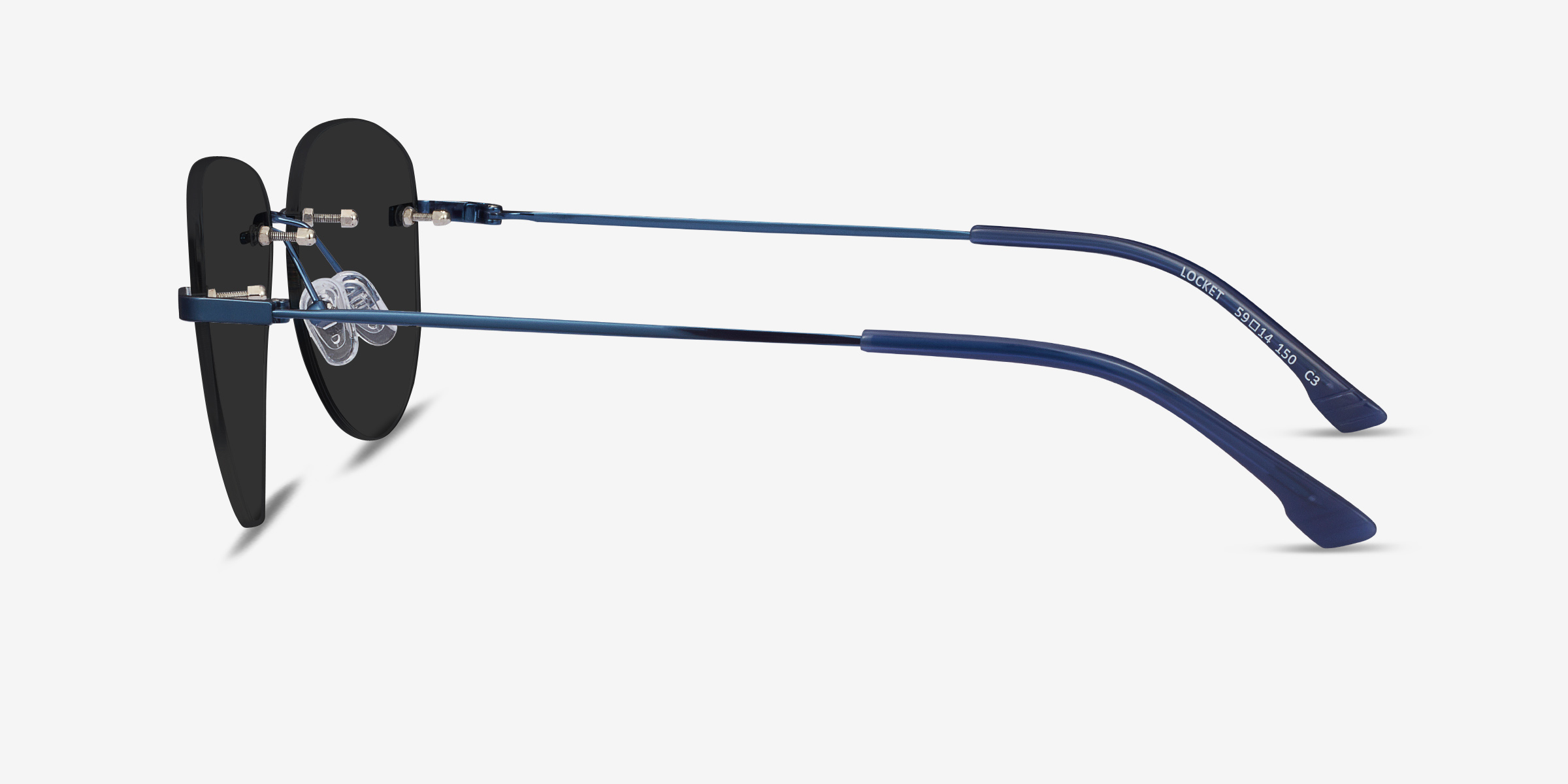 Locket Aviator Navy Frame Sunglasses For Men Eyebuydirect