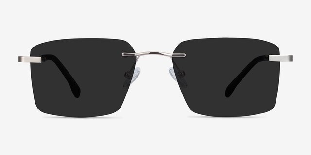 Invent Silver MetalSunglass Frames from EyeBuyDirect, Front View