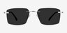 Invent Silver MetalSunglass Frames from EyeBuyDirect, Front View
