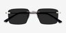 Invent Silver MetalSunglass Frames from EyeBuyDirect, Closed View