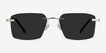 Invent Matte Silver MetalSunglass Frames from EyeBuyDirect, Front View