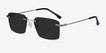 Invent Matte Silver MetalSunglass Frames from EyeBuyDirect, Angle View