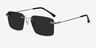Invent Matte Silver MetalSunglass Frames from EyeBuyDirect, Angle View