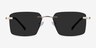 Invent Matte Gold MetalSunglass Frames from EyeBuyDirect, Front View