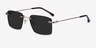 Invent Matte Gold MetalSunglass Frames from EyeBuyDirect, Angle View