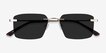 Invent Matte Gold MetalSunglass Frames from EyeBuyDirect, Closed View