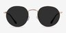 Disclosure Doré MétalSoleil de Lunette de vue d'EyeBuyDirect, Vue de Face