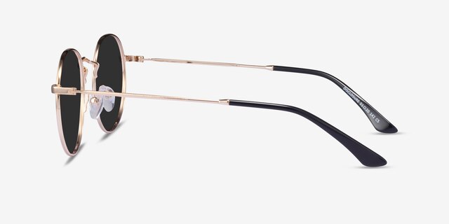 Disclosure Doré MétalSoleil de Lunette de vue d'EyeBuyDirect, Vue de Côté