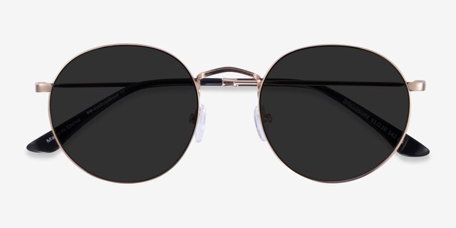 Disclosure Doré MétalSoleil de Lunette de vue d'EyeBuyDirect, Vue Rapprochée