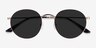 Disclosure Doré MétalSoleil de Lunette de vue d'EyeBuyDirect, Vue Rapprochée