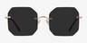 Elmira Rose Gold MetalSunglass Frames from EyeBuyDirect, Front View