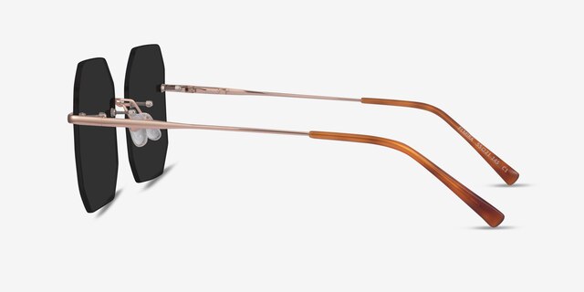 Elmira Rose Gold MetalSunglass Frames from EyeBuyDirect, Side View