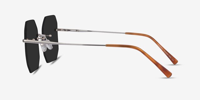 Elmira Silver MetalSunglass Frames from EyeBuyDirect, Side View