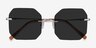 Elmira Silver MetalSunglass Frames from EyeBuyDirect, Closed View