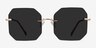 Elmira Gold MetalSunglass Frames from EyeBuyDirect, Front View