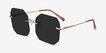 Elmira Gold MetalSunglass Frames from EyeBuyDirect, Angle View