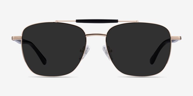 Jackson Gold Black AcetateSunglass Frames from EyeBuyDirect, Front View