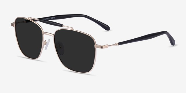 Jackson Gold Black AcetateSunglass Frames from EyeBuyDirect, Angle View