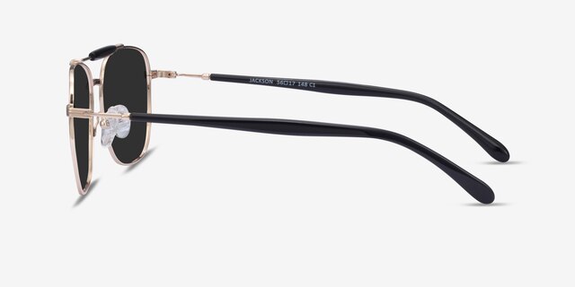 Jackson Gold Black AcetateSunglass Frames from EyeBuyDirect, Side View