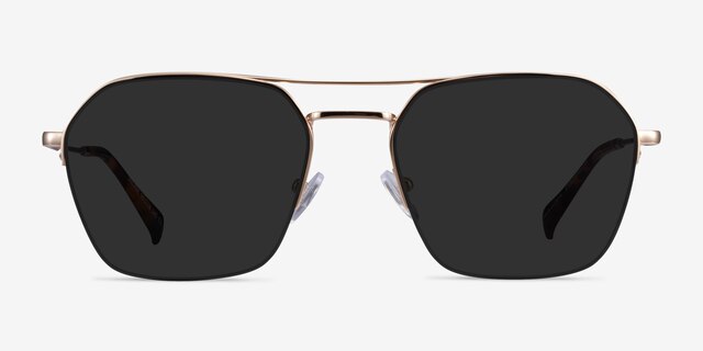 Decade Gold MetalSunglass Frames from EyeBuyDirect, Front View