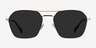 Decade Gold MetalSunglass Frames from EyeBuyDirect, Front View