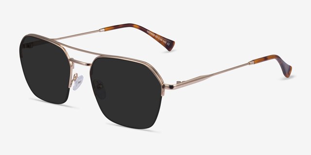 Decade Gold MetalSunglass Frames from EyeBuyDirect, Angle View