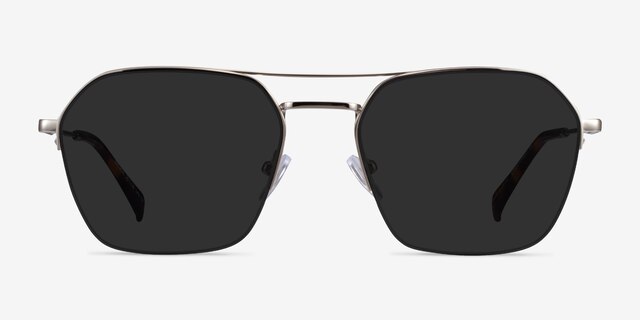 Decade Silver MetalSunglass Frames from EyeBuyDirect, Front View