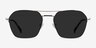 Decade Silver MetalSunglass Frames from EyeBuyDirect, Front View