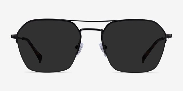 Decade Black MetalSunglass Frames from EyeBuyDirect, Front View