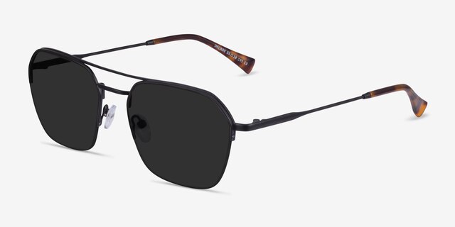 Decade Black MetalSunglass Frames from EyeBuyDirect, Angle View