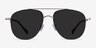 Garros Silver Tortoise MetalSunglass Frames from EyeBuyDirect, Front View