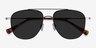 Garros Silver Tortoise MetalSunglass Frames from EyeBuyDirect, Closed View