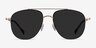 Garros Gold Tortoise MetalSunglass Frames from EyeBuyDirect, Front View