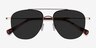 Garros Gold Tortoise MetalSunglass Frames from EyeBuyDirect, Closed View