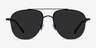 Garros Black Tortoise MetalSunglass Frames from EyeBuyDirect, Front View