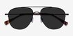 Garros Black Tortoise MetalSunglass Frames from EyeBuyDirect, Closed View
