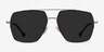 Whittle Silver MetalSunglass Frames from EyeBuyDirect, Front View