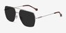 Whittle Silver MetalSunglass Frames from EyeBuyDirect, Angle View
