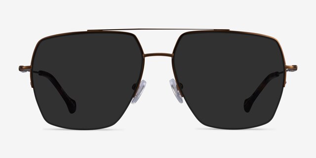 Whittle Bronze MetalSunglass Frames from EyeBuyDirect, Front View