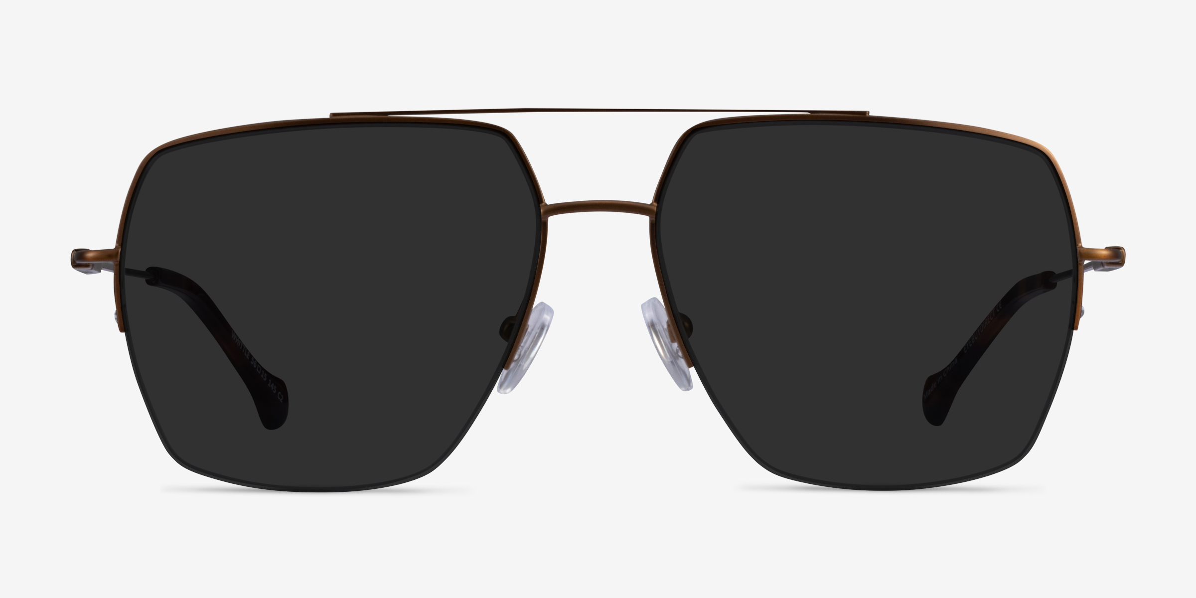 Whittle Aviator Bronze Frame Sunglasses For Men EyeBuyDirect