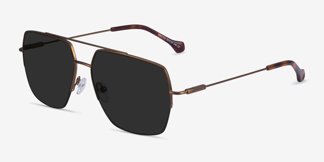 Whittle Bronze MetalSunglass Frames from EyeBuyDirect, Angle View