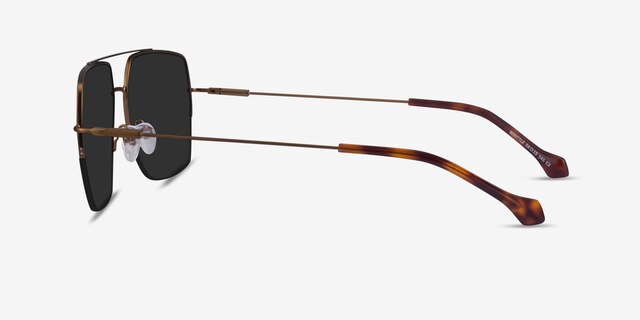 Whittle Bronze MetalSunglass Frames from EyeBuyDirect, Side View