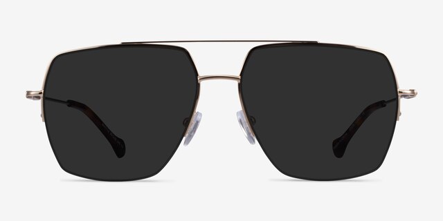 Whittle Gold MetalSunglass Frames from EyeBuyDirect, Front View